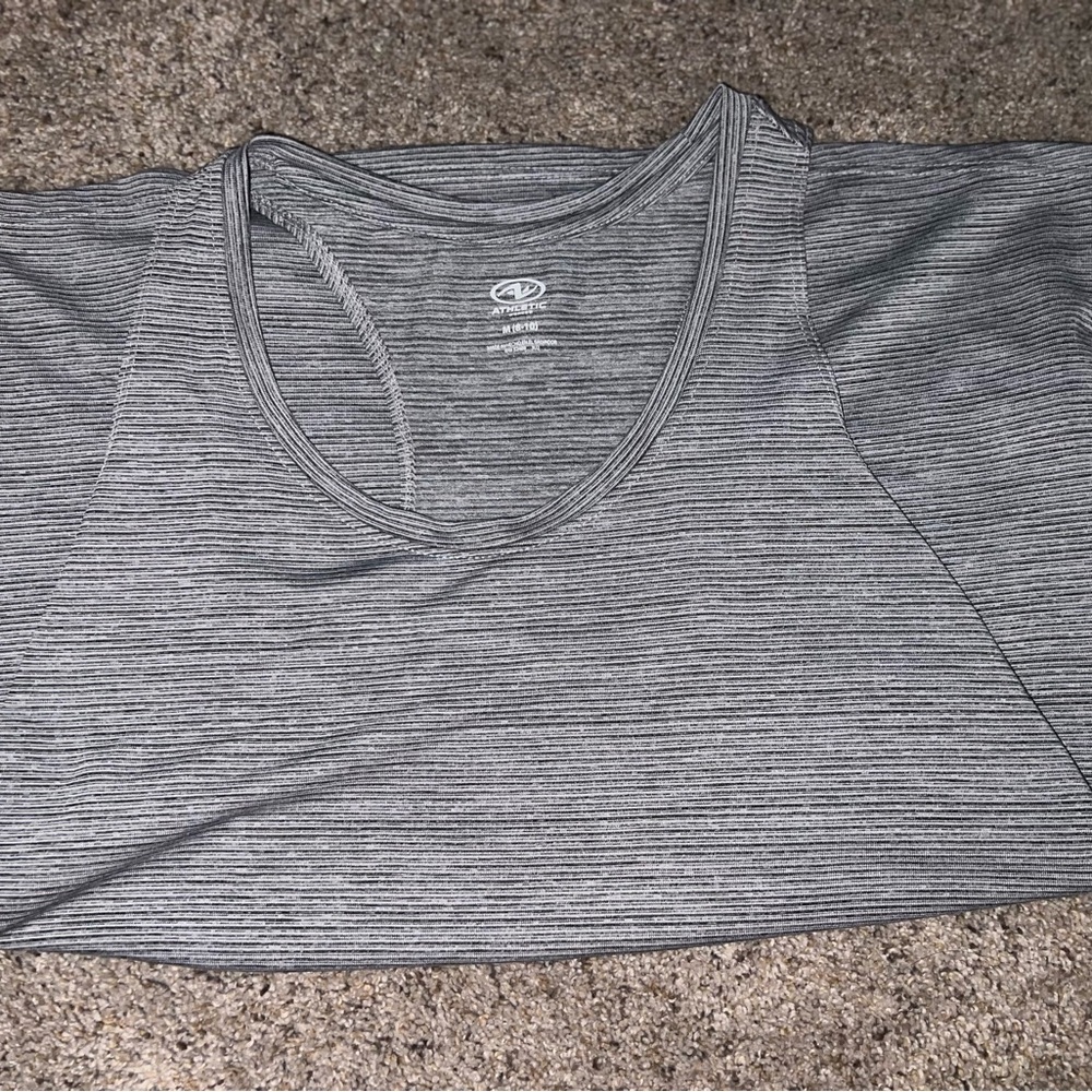 Gray Striped Women's Top